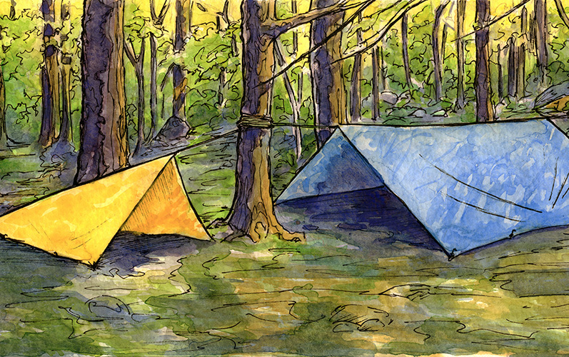 Beperken kolf Weggelaten How to Build an Emergency Tarp Shelter | Appalachian Mountain Club (AMC)