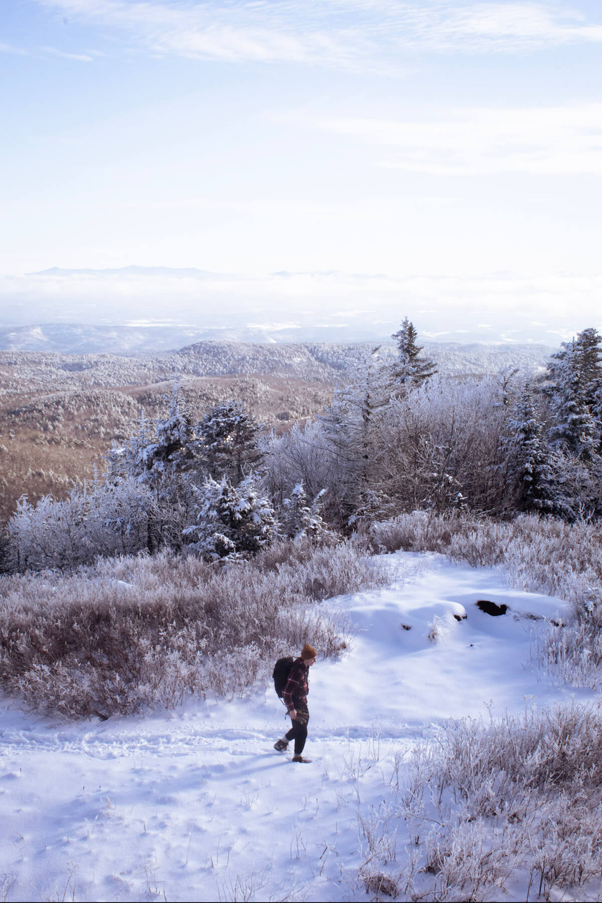 hiking in the snow - Black Mountain, Adirondack Mountains, Washington County, New York